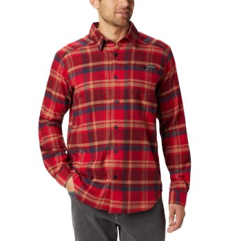 Columbia Overhemd Heren, Cornell Woods Flannel Long Sleeve Blauw Rood, 71QJVFPCD